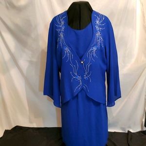 Royal Blue Hosanna Design 2 piece Suit